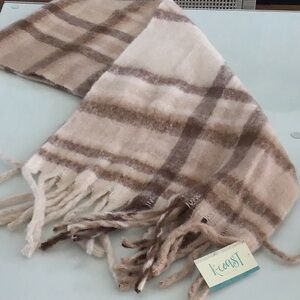 K -coast Plaid oversized scarf NEW